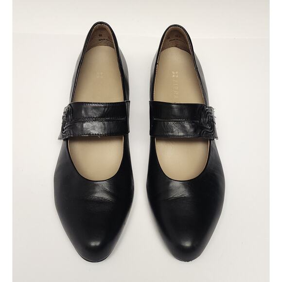 Ziera Vail Mary Jan Black Leather Heel Shoes size 39/US 9M - Picture 6 of 12